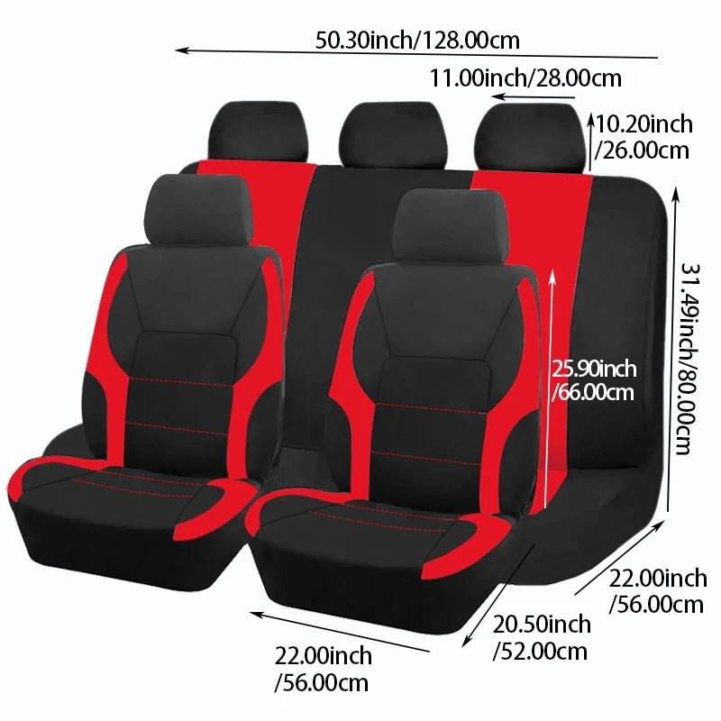 Universal Polyester Sporty Design Car Seat Covers - Autoxmatch